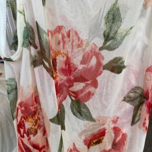 Womens Mikey & Joey Sleeveless Mesh Bodysuit  Floral Size Small new no tags